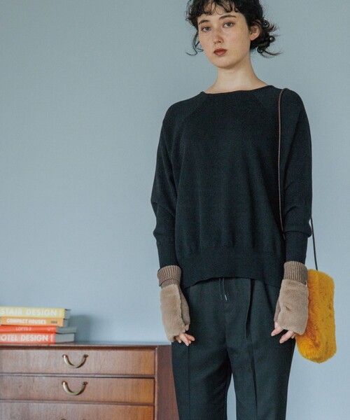 THE SHOP TK （ザ ショップ ティーケー ）の「◆【モチモチ/ウール混/洗える】着回しドルマンニット（ニット/セーター・レディース・レッド系1/グレー/オフホワイト/イエロー/ベージュ系その他5/ブラック/ライトブルー・13/12）」の20枚目の写真