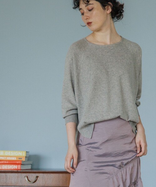 THE SHOP TK （ザ ショップ ティーケー ）の「◆【モチモチ/ウール混/洗える】着回しドルマンニット（ニット/セーター・レディース・レッド系1/グレー/オフホワイト/イエロー/ベージュ系その他5/ブラック/ライトブルー・13/12）」の17枚目の写真