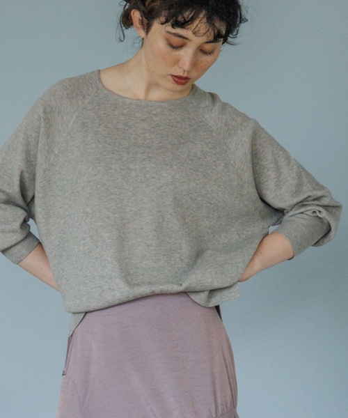 THE SHOP TK （ザ ショップ ティーケー ）の「◆【モチモチ/ウール混/洗える】着回しドルマンニット（ニット/セーター・レディース・レッド系1/グレー/オフホワイト/イエロー/ベージュ系その他5/ブラック/ライトブルー・13/12）」の4枚目の写真