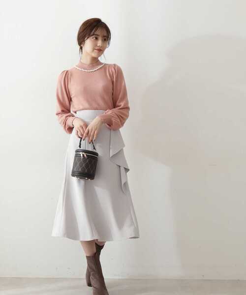 PROPORTION BODY DRESSING(プロポーションボディドレッシング)の「ラッフルマーメイドスカート / 1213120101(スカート・レディース・グレー/ダークグレー/ライトグリーン・MEDIUM/SMALL/X-SMALL)」の16枚目の写真