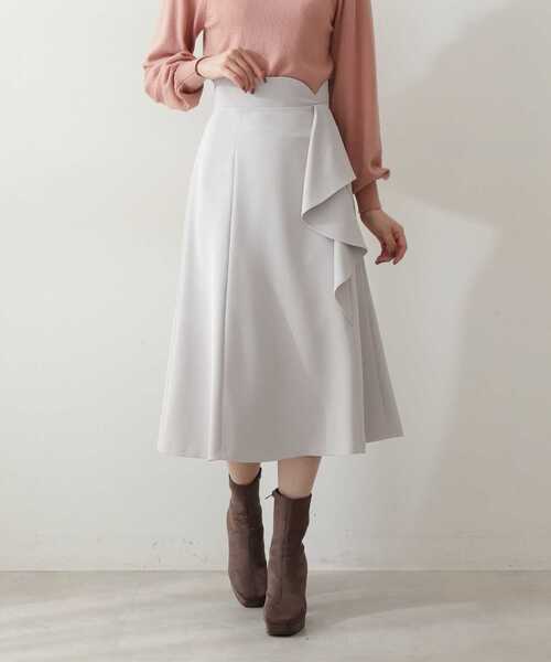 PROPORTION BODY DRESSING(プロポーションボディドレッシング)の「ラッフルマーメイドスカート / 1213120101(スカート・レディース・グレー/ダークグレー/ライトグリーン・MEDIUM/SMALL/X-SMALL)」の17枚目の写真
