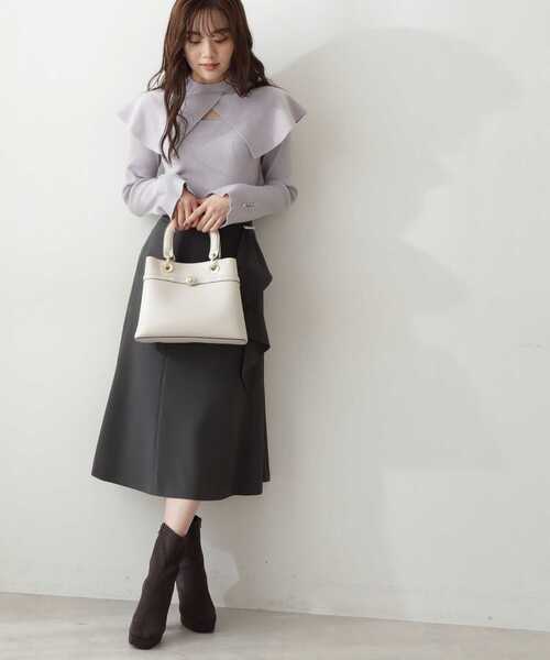 PROPORTION BODY DRESSING(プロポーションボディドレッシング)の「ラッフルマーメイドスカート / 1213120101(スカート・レディース・グレー/ダークグレー/ライトグリーン・MEDIUM/SMALL/X-SMALL)」の20枚目の写真