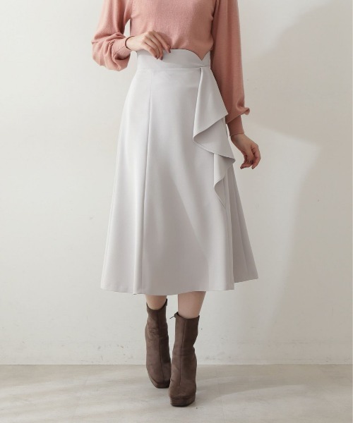 PROPORTION BODY DRESSING(プロポーションボディドレッシング)の「ラッフルマーメイドスカート / 1213120101(スカート・レディース・グレー/ダークグレー/ライトグリーン・MEDIUM/SMALL/X-SMALL)」の10枚目の写真