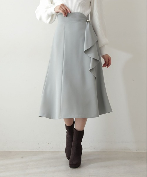 PROPORTION BODY DRESSING(プロポーションボディドレッシング)の「ラッフルマーメイドスカート / 1213120101(スカート・レディース・グレー/ダークグレー/ライトグリーン・MEDIUM/SMALL/X-SMALL)」の11枚目の写真