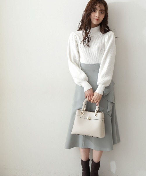 PROPORTION BODY DRESSING(プロポーションボディドレッシング)の「ラッフルマーメイドスカート / 1213120101(スカート・レディース・グレー/ダークグレー/ライトグリーン・MEDIUM/SMALL/X-SMALL)」の15枚目の写真