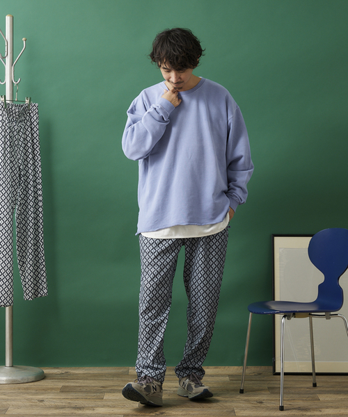 JOURNAL STANDARD relume(ジャーナルスタンダード レリューム)の「WAFFLE プリント総柄 リラックスパンツ(その他パンツ・メンズ・ホワイト/チャコールグレー/ベージュ/キャメル・MEDIUM/LARGE)」の6枚目の写真