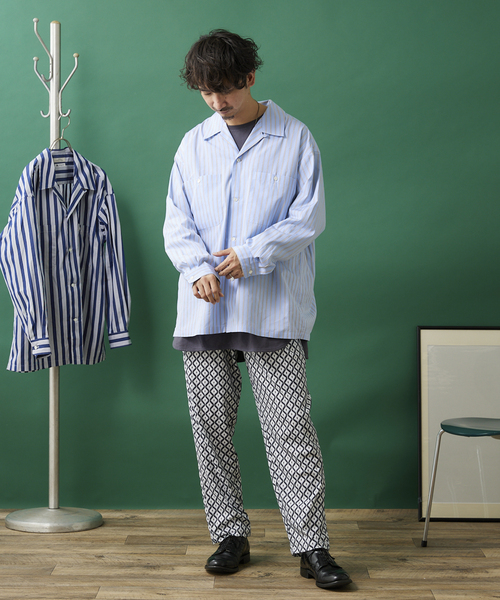 JOURNAL STANDARD relume(ジャーナルスタンダード レリューム)の「WAFFLE プリント総柄 リラックスパンツ(その他パンツ・メンズ・ホワイト/チャコールグレー/ベージュ/キャメル・MEDIUM/LARGE)」の11枚目の写真