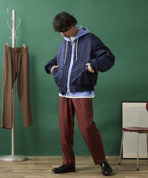 JOURNAL STANDARD relume(ジャーナルスタンダード レリューム)の「WAFFLE プリント総柄 リラックスパンツ(その他パンツ・メンズ・ホワイト/チャコールグレー/ベージュ/キャメル・MEDIUM/LARGE)」の20枚目の写真