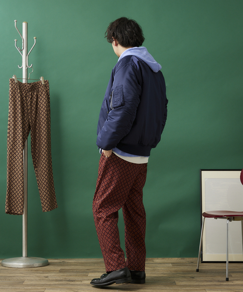 JOURNAL STANDARD relume(ジャーナルスタンダード レリューム)の「WAFFLE プリント総柄 リラックスパンツ(その他パンツ・メンズ・ホワイト/チャコールグレー/ベージュ/キャメル・MEDIUM/LARGE)」の21枚目の写真