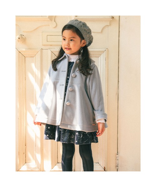 BeBe（ベベ）の「BeBe/【お揃い】ベロア星座柄ワンピース(90