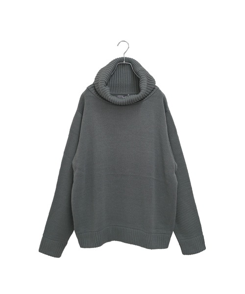 MinoriTY（マイノリティ）の「オフタートル タートルネック ボリュームネック ニット/セーター 春服 冬服（ニット/セーター・メンズ・ブラウン/チャコール/オフホワイト・M/L）」の21枚目の写真