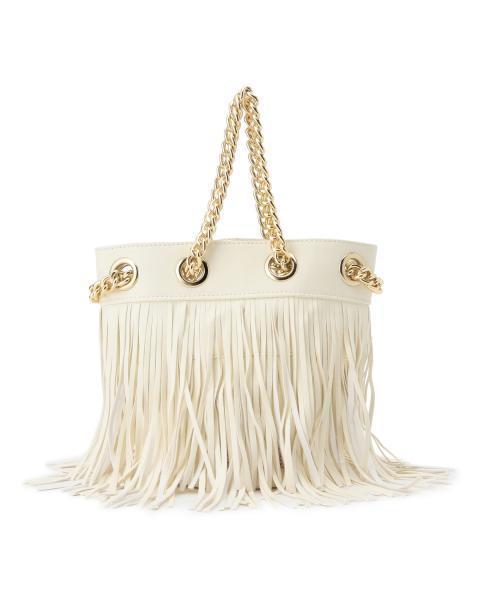 Ray BEAMS(レイビームス)の「SOLPRESA / フリンジ バッグ(ショルダーバッグ・レディース・ホワイト/ブラック・ONE SIZE)」の11枚目の写真