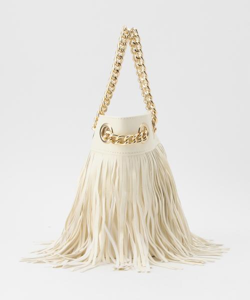 Ray BEAMS(レイビームス)の「SOLPRESA / フリンジ バッグ(ショルダーバッグ・レディース・ホワイト/ブラック・ONE SIZE)」の12枚目の写真