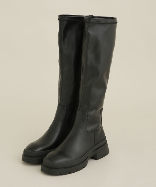 NANO universe（ナノユニバース）の「LB.04/タンクソールストレッチロングブーツ（ブーツ・レディース・ブラック/その他1・22.5/23.5/24.5）」の6枚目の写真