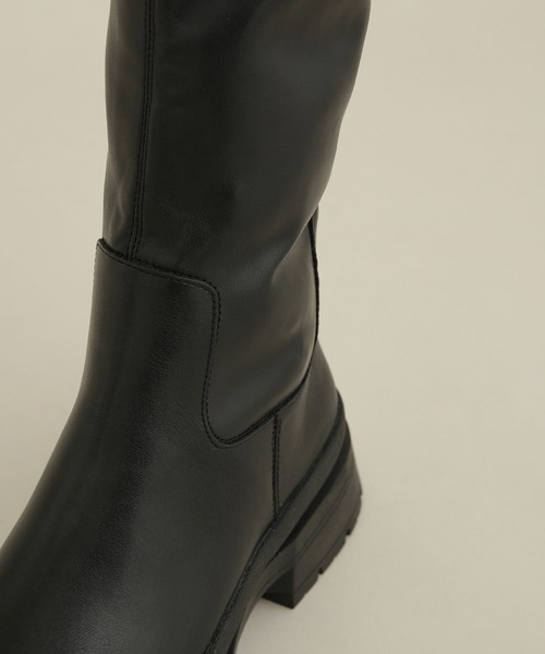 NANO universe（ナノユニバース）の「LB.04/タンクソールストレッチロングブーツ（ブーツ・レディース・ブラック/その他1・22.5/23.5/24.5）」の4枚目の写真