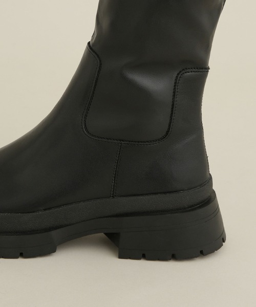 NANO universe（ナノユニバース）の「LB.04/タンクソールストレッチロングブーツ（ブーツ・レディース・ブラック/その他1・22.5/23.5/24.5）」の7枚目の写真