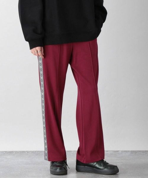 RAGEBLUE(レイジブルー)の「ジャガードラインポンチイージーパンツ(スウェットパンツ・メンズ・ブラック/レッド/グリーン・ONE SIZE)」の4枚目の写真