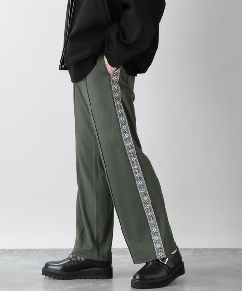 RAGEBLUE(レイジブルー)の「ジャガードラインポンチイージーパンツ(スウェットパンツ・メンズ・ブラック/レッド/グリーン・ONE SIZE)」の5枚目の写真