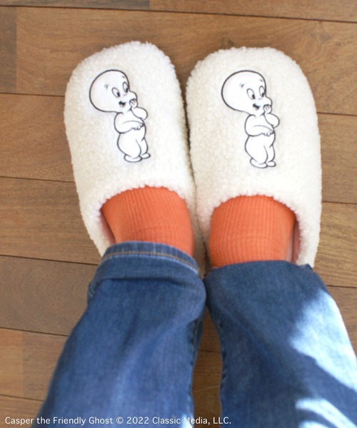 ACCOMMODE（アコモデ）の「キャスパー・ウエンディ　ルームシューズ（ルームシューズ/スリッパ・レディース・ホワイト/ピンク・FREE）」の2枚目の写真