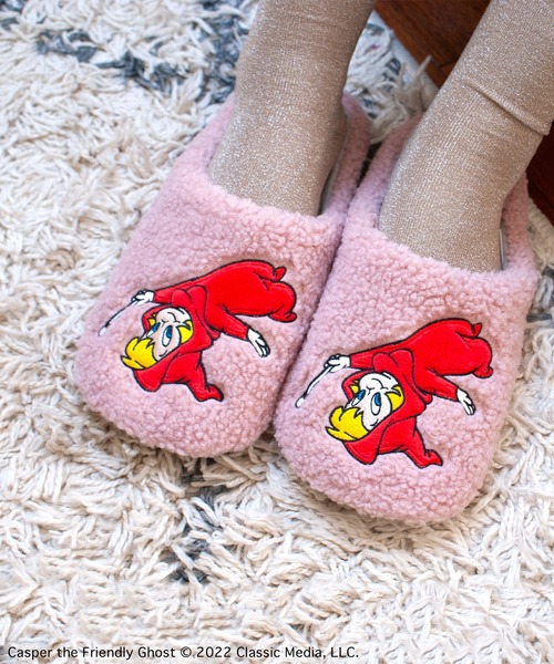 ACCOMMODE（アコモデ）の「キャスパー・ウエンディ　ルームシューズ（ルームシューズ/スリッパ・レディース・ホワイト/ピンク・FREE）」の10枚目の写真