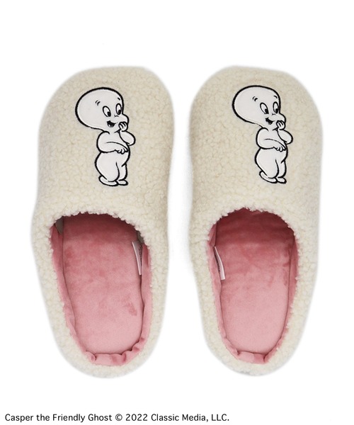 ACCOMMODE（アコモデ）の「キャスパー・ウエンディ　ルームシューズ（ルームシューズ/スリッパ・レディース・ホワイト/ピンク・FREE）」の7枚目の写真