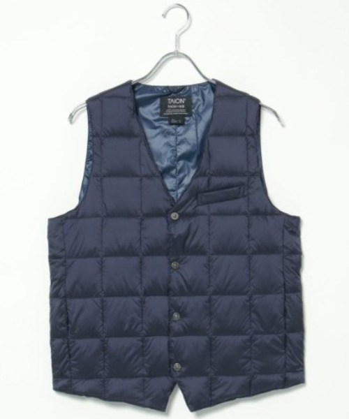 TAION タイオン Vネックダウンジレ（ダウンベスト）｜TAION（タイオン）