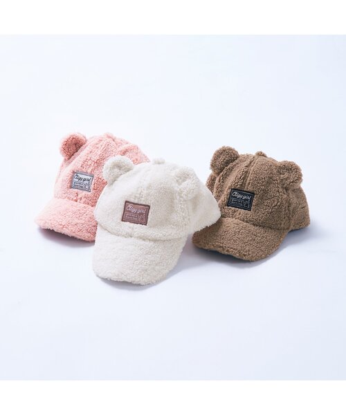 algy(アルジー)の「くまミミキャップ(キャップ・キッズ・アイボリー/ブラウン/ピンク・MEDIUM/SMALL)」の7枚目の写真