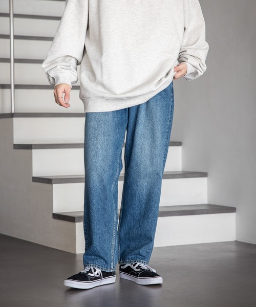 RAGEBLUE（レイジブルー）の「デニムバギーワイドパンツ5P（デニムパンツ・メンズ・ホワイト/ブルー/グレー/ネイビー/グリーン系その他/ライトブルー/レッド系その他・SMALL/MEDIUM/LARGE）」の6枚目の写真