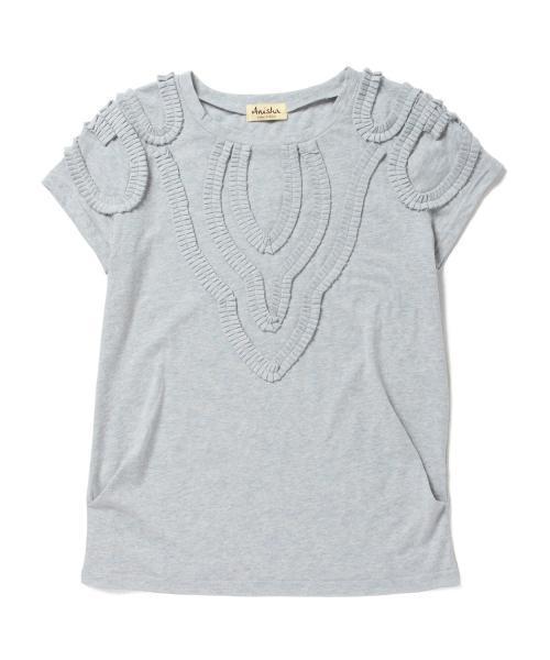BEAMS LIGHTS Women's(ビームスライツ ウィメンズ)の「Anisha / サリナ Tシャツ(Tシャツ/カットソー・レディース・ホワイト/サックスブルー・FREE)」の3枚目の写真