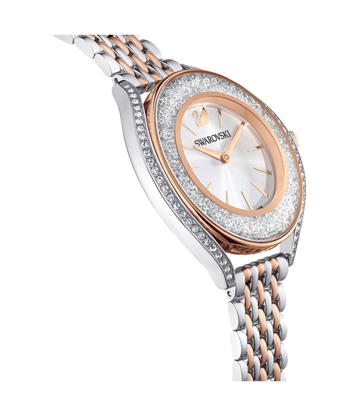SWAROVSKI(スワロフスキー)の「【公式】【スワロフスキー】Crystalline aura ウォッチ, スイス製, メタルブレスレット, ローズゴールドカラー, ミックスメタル仕上げ(アナログ腕時計・レディース・ブラウン・ONE SIZE)」の4枚目の写真