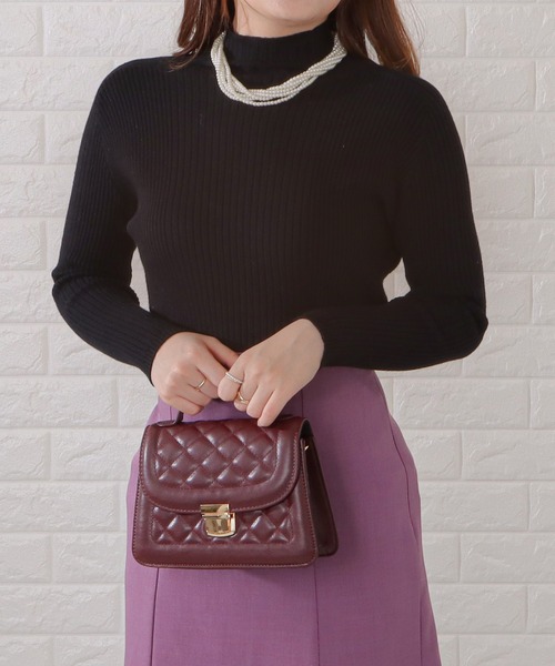 Lace Ladies(レースレディース)の「ボトルネックワイドリブニット(ニット/セーター・レディース・グレー/ベージュ/ブラック/アイボリー・FREE)」の3枚目の写真