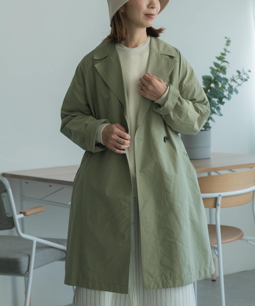 FORK&SPOON（フォークアンドスプーン）の「FORK&SPOON　オーバーライトミドルコート（その他アウター・レディース・ベージュ/ブラック/カーキ・1）」の3枚目の写真
