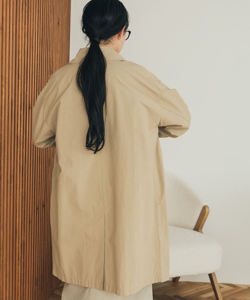 FORK&SPOON（フォークアンドスプーン）の「FORK&SPOON　オーバーライトミドルコート（その他アウター・レディース・ベージュ/ブラック/カーキ・1）」の5枚目の写真