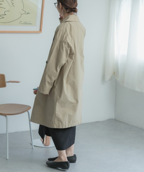FORK&SPOON（フォークアンドスプーン）の「FORK&SPOON　オーバーライトミドルコート（その他アウター・レディース・ベージュ/ブラック/カーキ・1）」の8枚目の写真