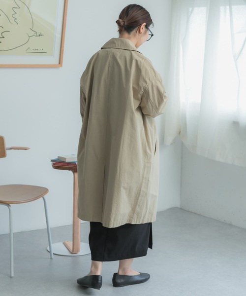 FORK&SPOON（フォークアンドスプーン）の「FORK&SPOON　オーバーライトミドルコート（その他アウター・レディース・ベージュ/ブラック/カーキ・1）」の9枚目の写真