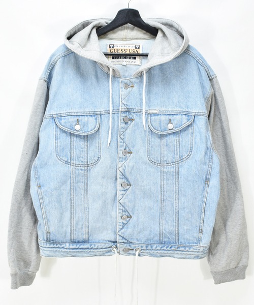 ヴィンテージ古着】90´s GUESS / ゲス フード付き デニムジャケット 