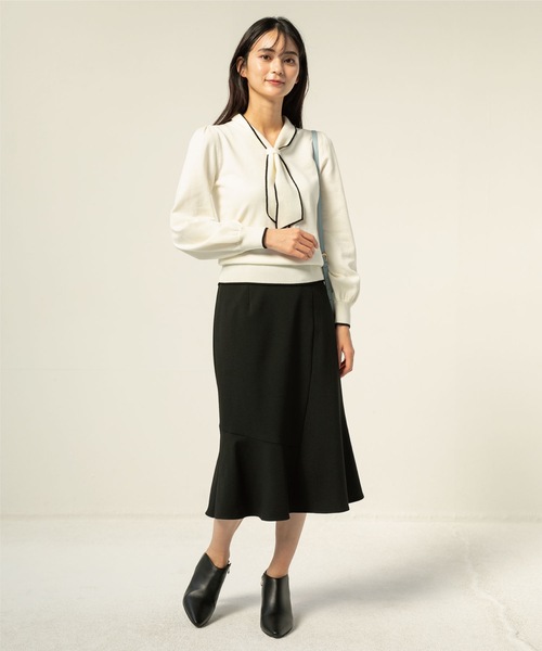 index（インデックス）の「◆バイカラー ボウタイニット（ニット/セーター・レディース・ホワイト系その他6/ブラック系4/ブルー系9/ホワイト系その他5・36/38/42/40）」の22枚目の写真