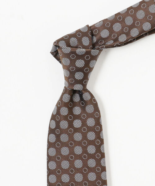 BEAMS LIGHTS（ビームスライツ）の「BEAMS LIGHTS / シルク ドット ネクタイ（ネクタイ・メンズ・ブラウン/ネイビー/ブルー・ONE SIZE）」の8枚目の写真