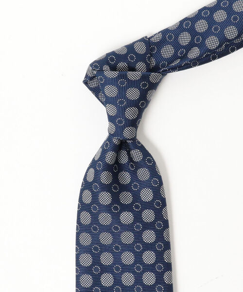 BEAMS LIGHTS（ビームスライツ）の「BEAMS LIGHTS / シルク ドット ネクタイ（ネクタイ・メンズ・ブラウン/ネイビー/ブルー・ONE SIZE）」の10枚目の写真