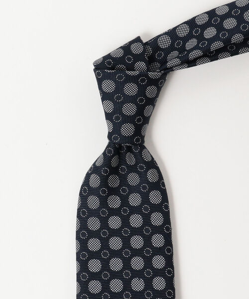 BEAMS LIGHTS（ビームスライツ）の「BEAMS LIGHTS / シルク ドット ネクタイ（ネクタイ・メンズ・ブラウン/ネイビー/ブルー・ONE SIZE）」の6枚目の写真