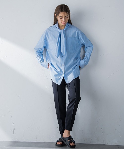 MAYSON GREY(メイソングレイ)の「カットジョーゼットジョガーパンツ≪セットアップ対応≫(カーゴパンツ・レディース・オフホワイト/ブラック/パープル/チャコールグレー・M/SS/S)」の18枚目の写真