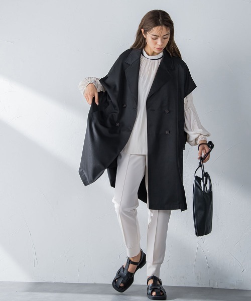 MAYSON GREY(メイソングレイ)の「カットジョーゼットジョガーパンツ≪セットアップ対応≫(カーゴパンツ・レディース・オフホワイト/ブラック/パープル/チャコールグレー・M/SS/S)」の21枚目の写真