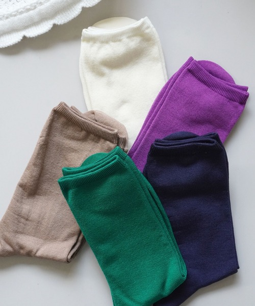 Jelly moo（ジェリームー）の「【 Jelly moo / ジェリームー 】 カラフル 無地 ソックス / カラーソックス / ネオンソックス（ソックス/靴下・レディース・ベビーピンク/ピンク/レッド/グリーン/ホワイト/パープル/ベージュ/オレンジ/イエロー/ネイビー・FREE）」の11枚目の写真