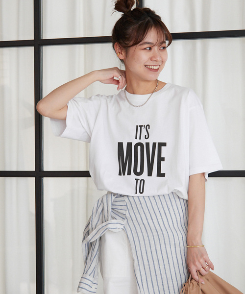 JOURNAL STANDARD relume(ジャーナルスタンダード レリューム)の「ビッグロゴTEE(Tシャツ/カットソー・レディース・ブラック/ホワイト/ピンク・FREE)」の2枚目の写真