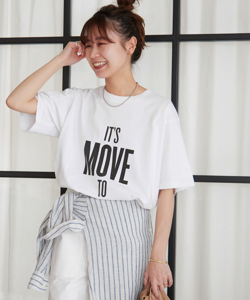 JOURNAL STANDARD relume(ジャーナルスタンダード レリューム)の「ビッグロゴTEE(Tシャツ/カットソー・レディース・ブラック/ホワイト/ピンク・FREE)」の4枚目の写真