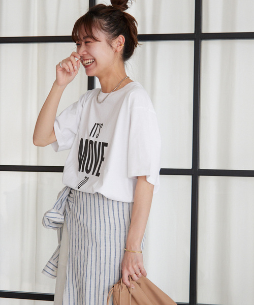 JOURNAL STANDARD relume(ジャーナルスタンダード レリューム)の「ビッグロゴTEE(Tシャツ/カットソー・レディース・ブラック/ホワイト/ピンク・FREE)」の22枚目の写真