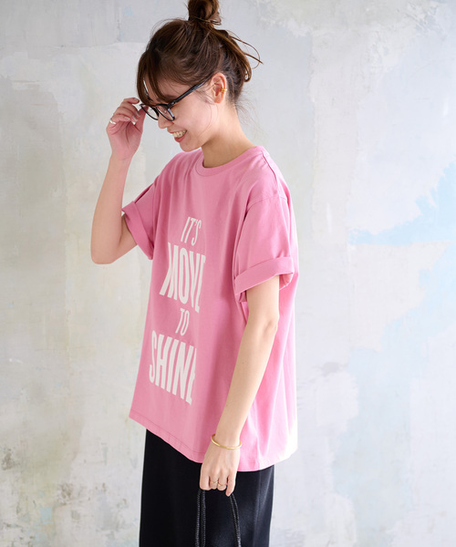 JOURNAL STANDARD relume(ジャーナルスタンダード レリューム)の「ビッグロゴTEE(Tシャツ/カットソー・レディース・ブラック/ホワイト/ピンク・FREE)」の12枚目の写真