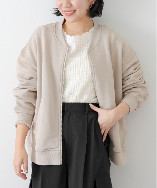 試着のみ新品アーバンリサーチサニーレーベルWEB限定ブルゾンMA-1ホワイト URBAN RESEARCH Sonny Label（アーバンリサーチサニーレーベル