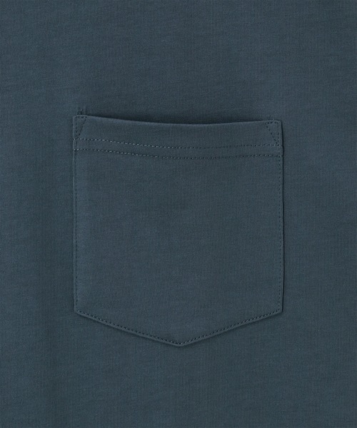 LANVIN en Bleu(ランバンオンブルー)の「シリコンバイオ加工 オーバーサイズ ビッグシルエット ポケットTシャツ(Tシャツ/カットソー・メンズ・ライトグリーン/ホワイト/ブルー・46/48/50/52)」の9枚目の写真