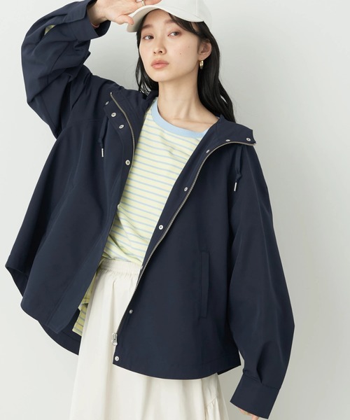 earth music&ecology（アースミュージックアンドエコロジー）の「マウンテンパーカー（マウンテンパーカー・レディース・ベージュ/ネイビー/クリーム・FREE）」の3枚目の写真